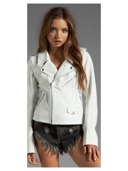 Women's White Biker Jacket ST0341 — standardized 2880×3840 hero