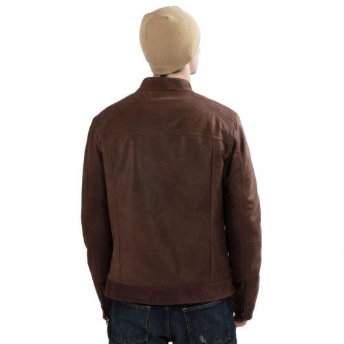 Brown Leather Motorcycle Jacket | Noora International