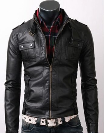 men’s black motorcycle jacket - Noora International
