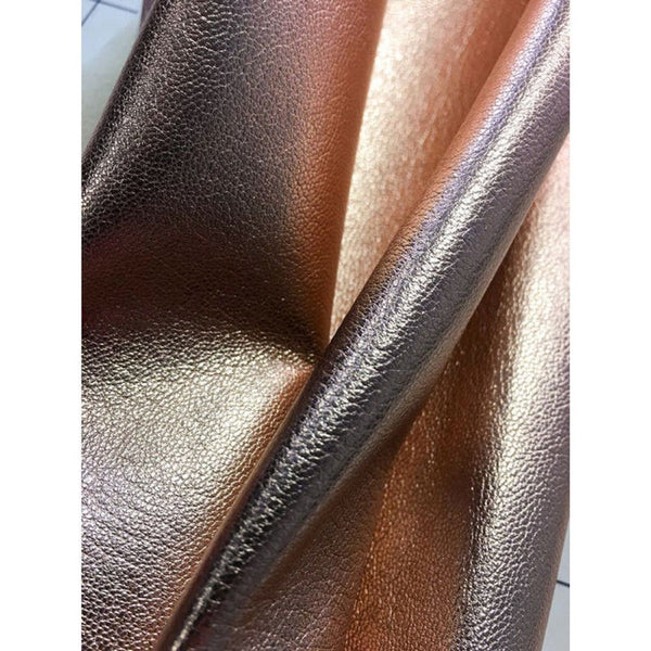 NOORA Rose gold Real leather piece, soft leather rose pink gold , genuine leather Lambskin Hide Dairy Leather