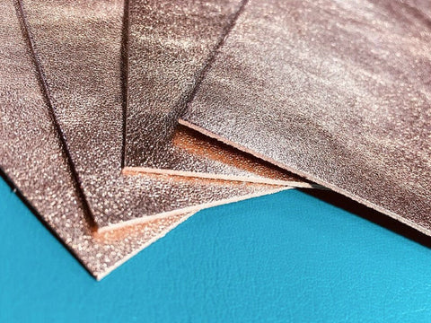 NOORA Top Quality ROSE Gold Leather Lambskin Metallic Sheep Hide | Rose Lambskin Leather Nappa SU0146