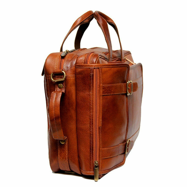 15 inch Pure Leather Laptop Backpack Bag for Man and woman 3 in one Style A1 - Noora International