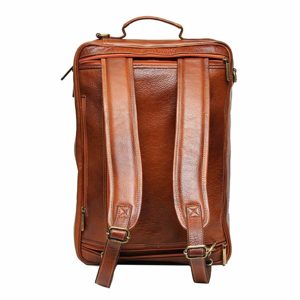 15 inch Pure Leather Laptop Backpack Bag for Man and woman 3 in one Style A1 - Noora International