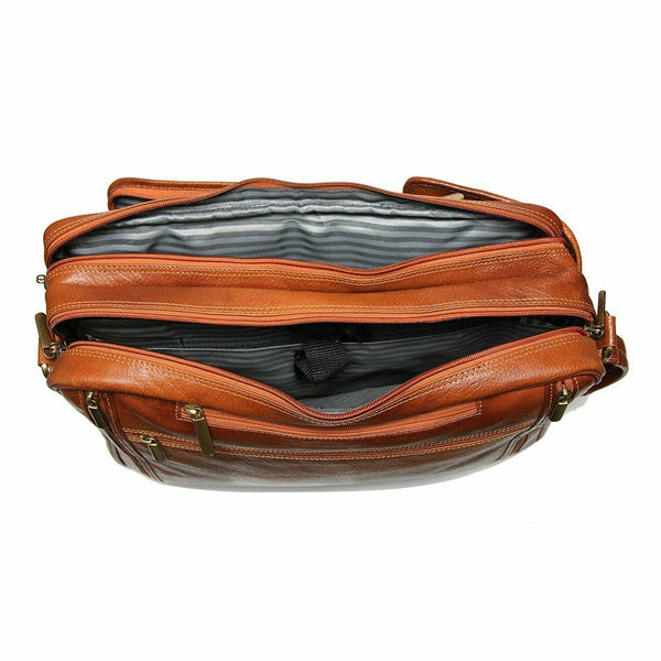 15 inch Pure Leather Laptop Backpack Bag for Man and woman 3 in one Style A1 - Noora International