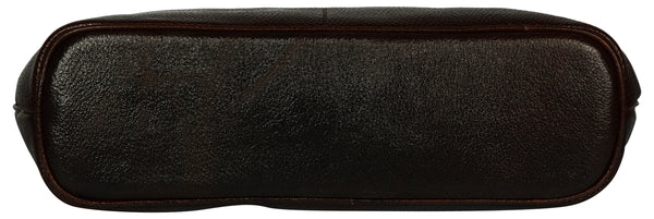 Women's dark brown satchel leather bag ST0350