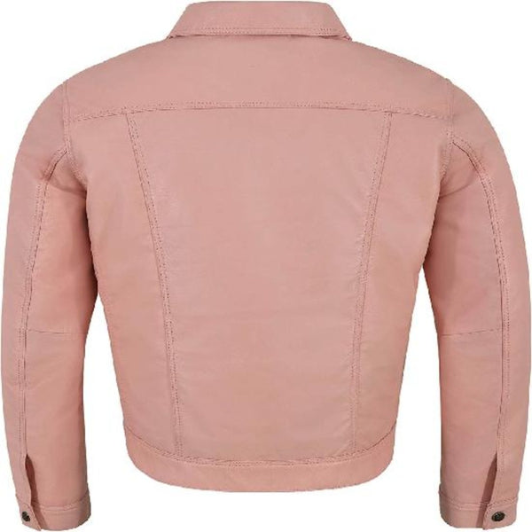 Noora New Lambskin Men's Pink Leather Shirt & Jacket, Motorcycle Slim Fit Biker Jacket, Dashing Style Jacket SN023