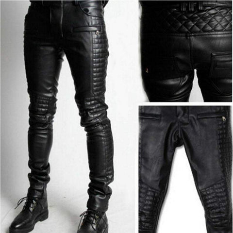 Noora Men's New Genuine Soft Lambskin Leather Pants High Quality Black Pants with Zipper Fridge Motercycle pants WA45