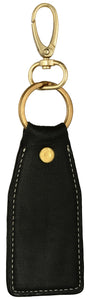 Black leather key chain