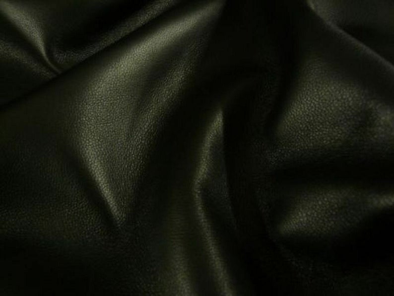 NOORA BLACK GARMENT Lambskin sheep leather hide skin hides nappa Smooth and Shiny Black Leather 5 SqFt WA63