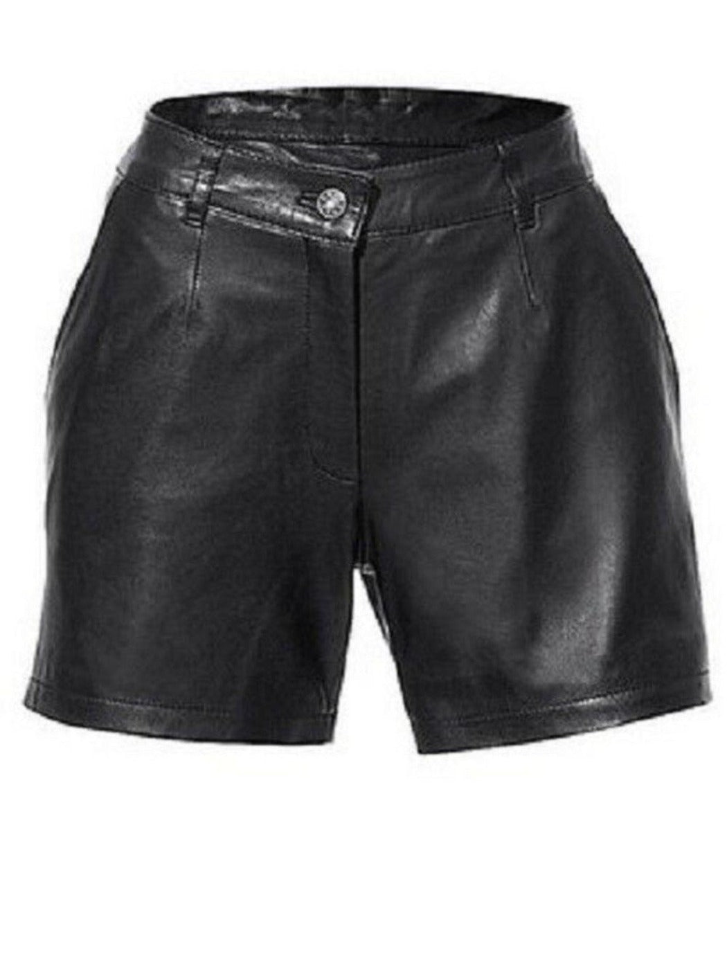 NOORA Men & Boy 100% Real Lambskin Leather men Short , Black Leather Short Jeans , Young Mens Ripsto Short , Summer jeans trousers short SJ365