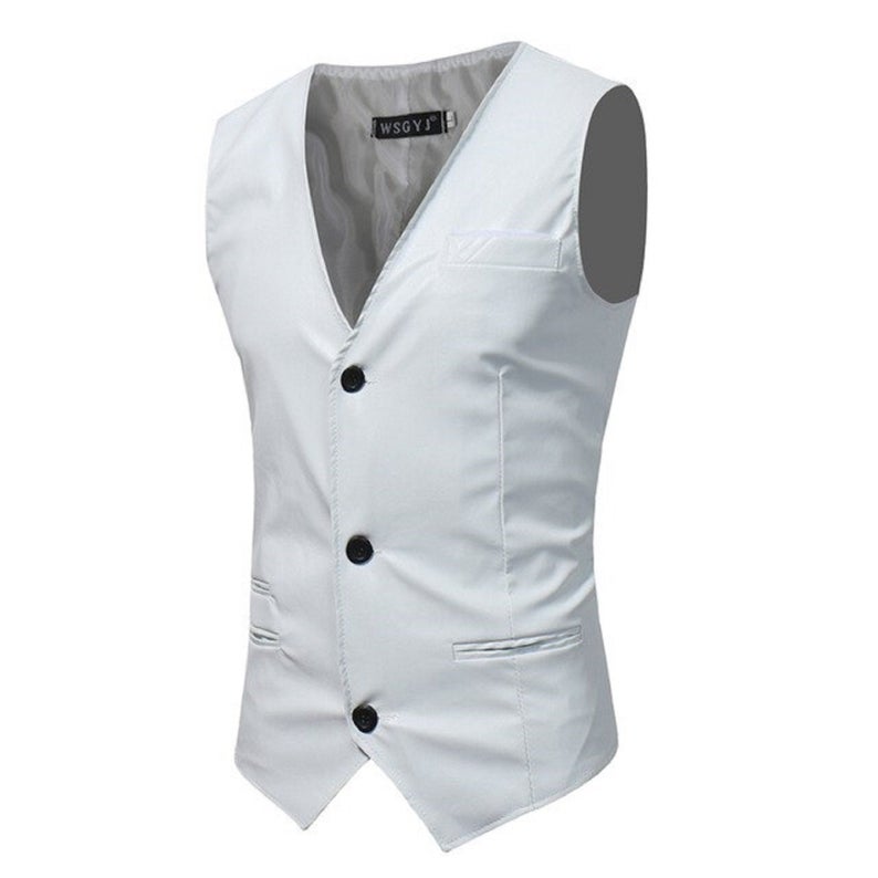 NOORA Classic Vest For Men Formal Attire Business Sleeveless Waist Coat Blazer Suit Comfort Fit SJ152