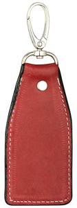 Red Leather Keychain | Red Leather Key Fob | Noora International