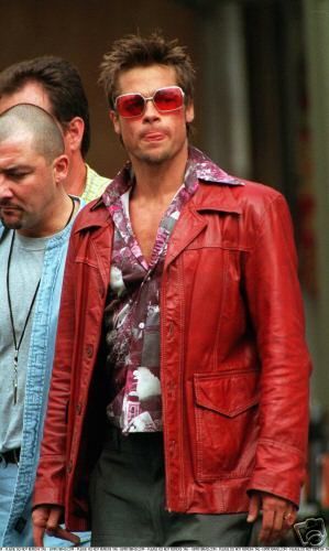 men’s red leather jacket with notched collar - Noora International
