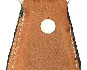 Light brown leather key chain