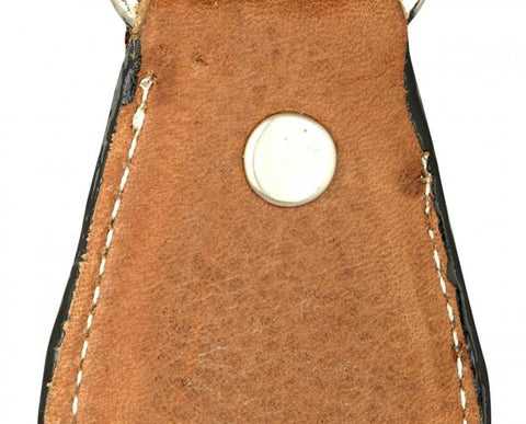 Light brown leather key chain