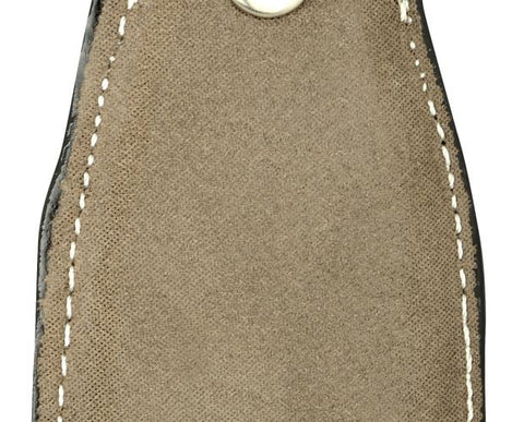 Greyish brown leather key chain