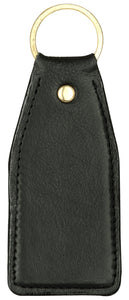 Black leather key chain
