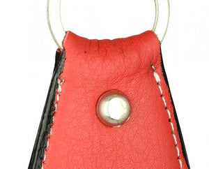 Red leather key chain