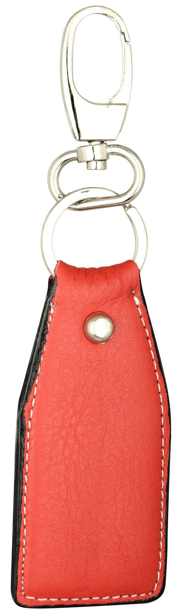 Red leather key chain