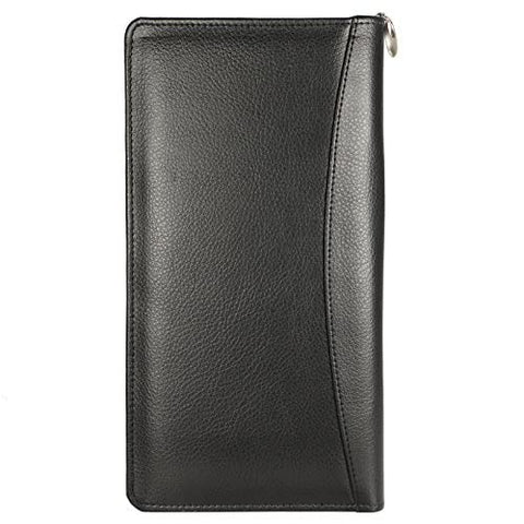 NOORA 100% personalized wallet for men's , BLACK Passport, Cheque Book Holder Travel Wallet Card Holder - SK8