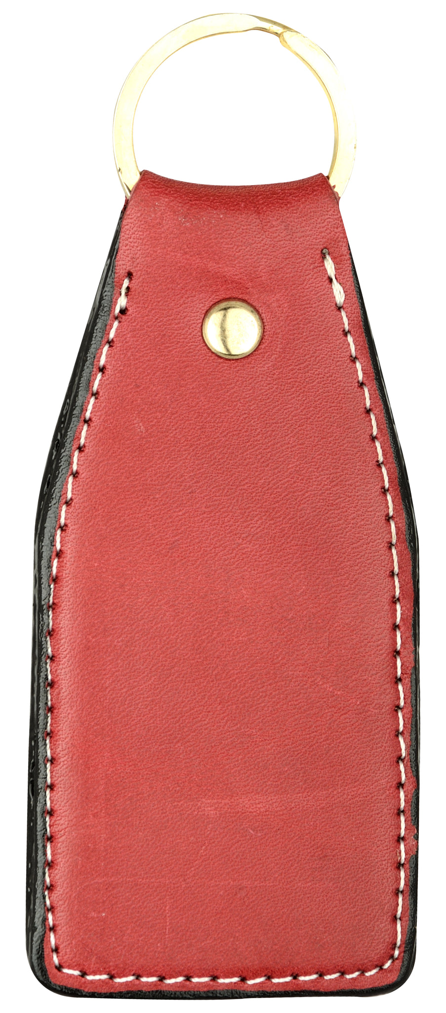 pink leather key chain