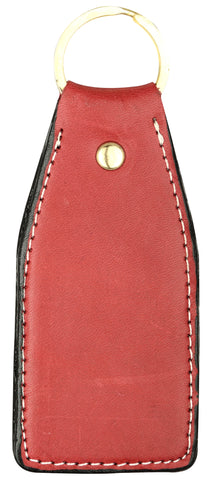 pink leather key chain