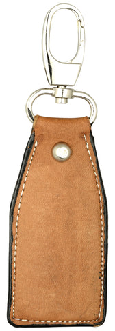 Light brown leather key chain