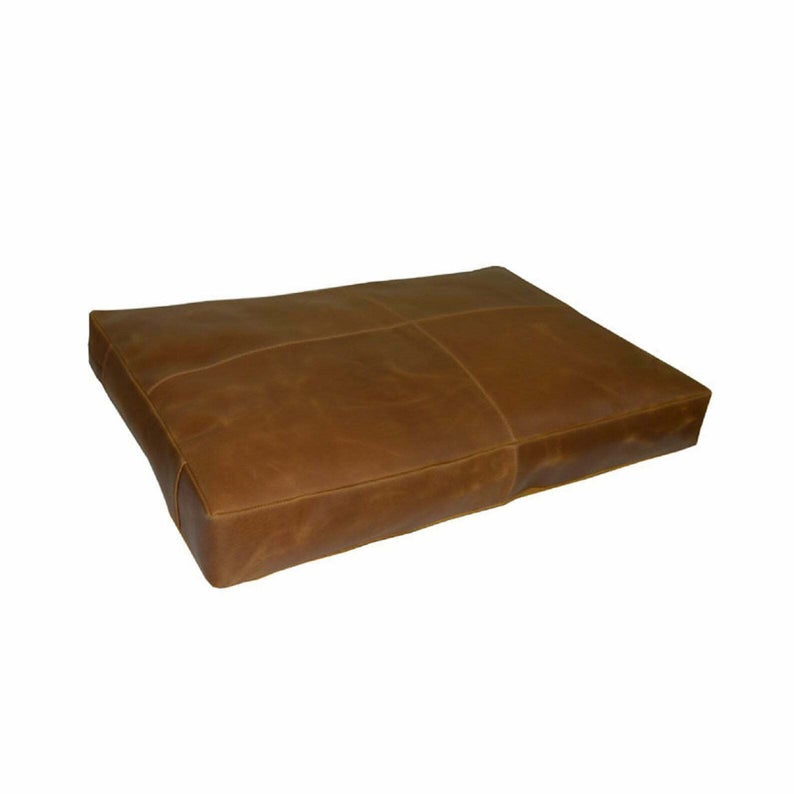 NOORA Leather Customized Genuine Seat Cushion Cover, Dining Cushion Living Decor, Housewarming Square Cover With Zip NM001