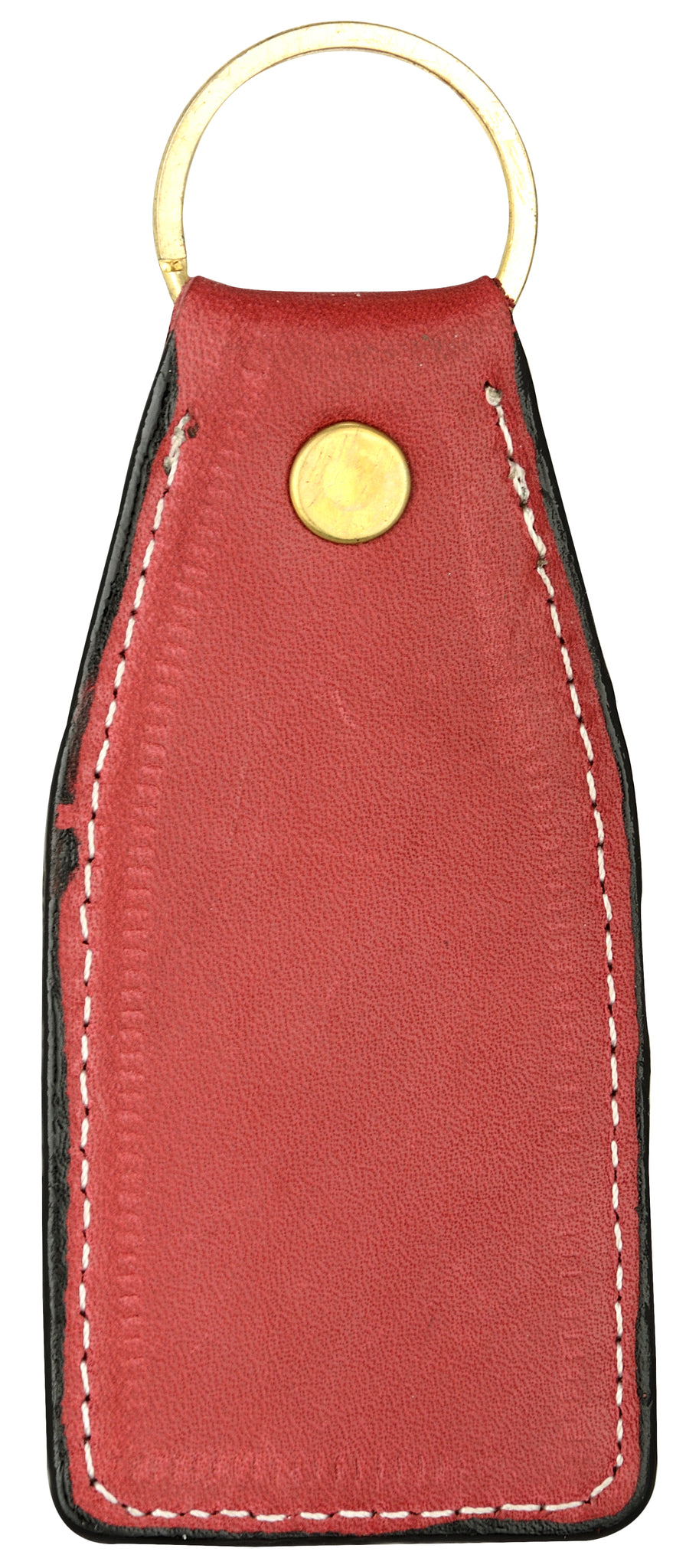 Carrot red leather key chain