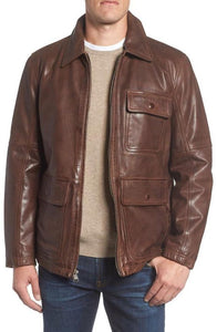 NOORA Men's Real A2 Flight Pilot Bomber Distressed Antique