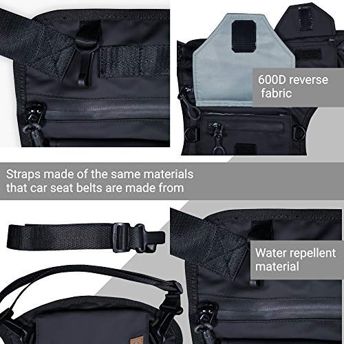 NOORA personalized Unisex Waist Bag| BLACK Leather Waist bag| Multipurpose Utility Cross Bag| Water Repellent|for Travel, Outdoor and Adventures| SK16