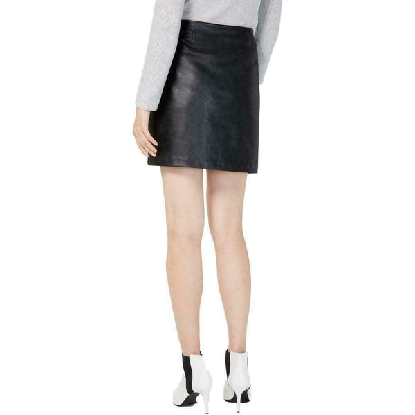 Noora Women Lambskin Leather Design Cropped Mini Skirt Sexy Look Slim SK-102