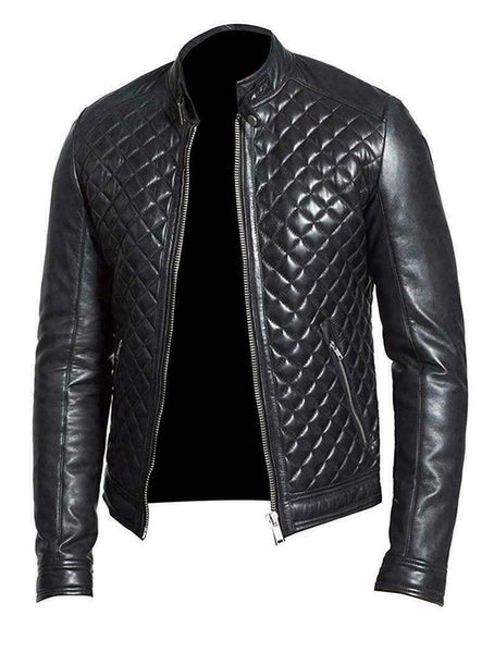 Noora Men Motorcycle Black Leather Jacket Lambskin Biker Bomber Jacket Slim SJ23