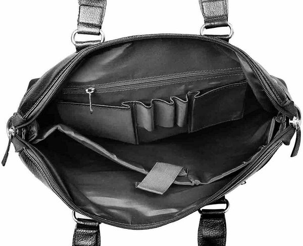 NOORA 16 inches Leather Laptop Crossbody Shoulder Messenger Briefcase Bag.WA262