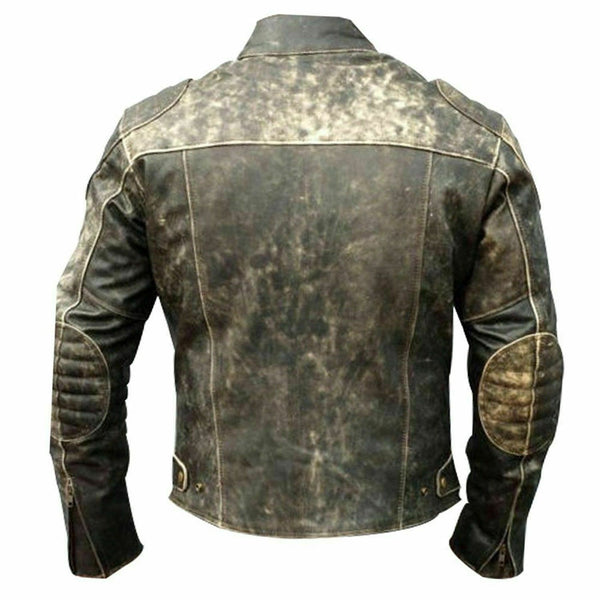 Distressed Black Leather Jacket | Noora International