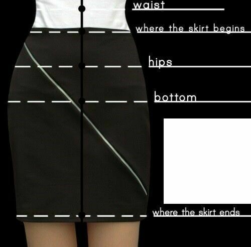 NOORA Hot! Womens Real Lambskin Black Leather Skirt Below Knee Stylish Soft BIN2