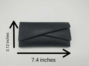 Noora Black Quilted Lambskin Leather Classic WOC Handmade Clutch Bag QD 550