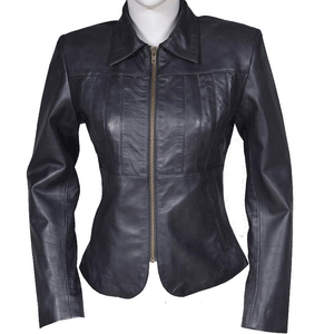 Noora Womens Ladies Real Soft Leather Racing Style Biker Jacket NEW L6