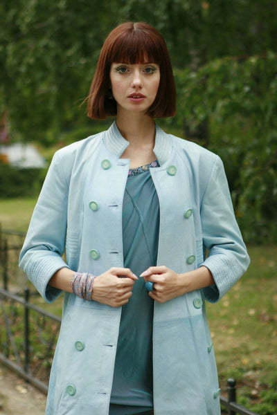 Sky Blue Trench Coat | Women's Trench Coat | Noora International