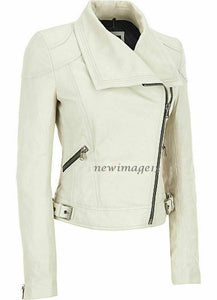 Noora NEW 100% WOMEN'S SOFT LAMBSKIN LEATHER BOMBER BIKER Halloween JACKET SJ9