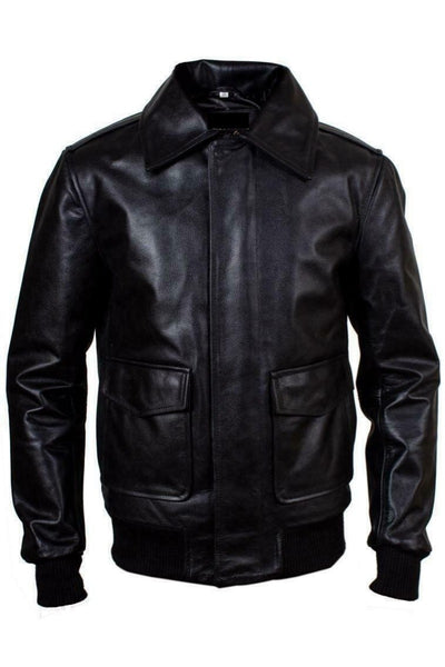 Noora Mens Black Bomber Biker Leather Jacket | Black Lambskin Leather Jacket With Zip Closure |  Black Bomber Leather Jacket SU0123