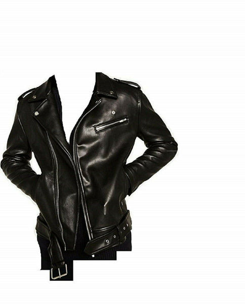 NOORA New MEN'S Lambskin BIKER CAFE RACER  REAL LEATHER SLIM FIT JACKET NI-21