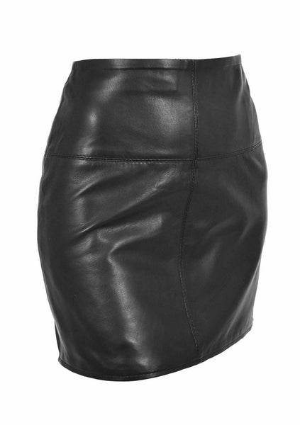 NOORA Hot Skirt Women Sexy Leather Pencil Bodycon High Waist Mini Dress WA491