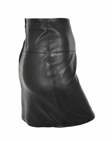 NOORA Womens Real Soft Black Leather Mini Skirt Hot Sexy Club Party Wear WA490