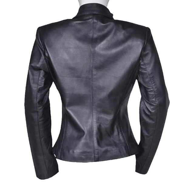Noora Womens Ladies Real Soft Leather Racing Style Biker Jacket NEW L6
