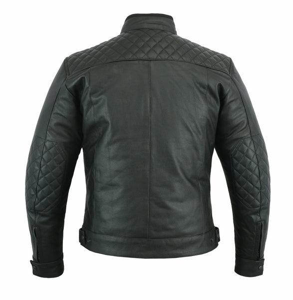 NOORA New Fashion Mens Leather Slim Fit Leather Jacket  Motorcycle Biker NI-49