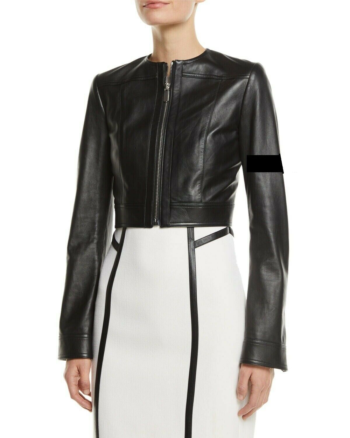 Noora New Women Ladies Coat Jacket Leather Tops Fashion Printed Punk Coat QD562