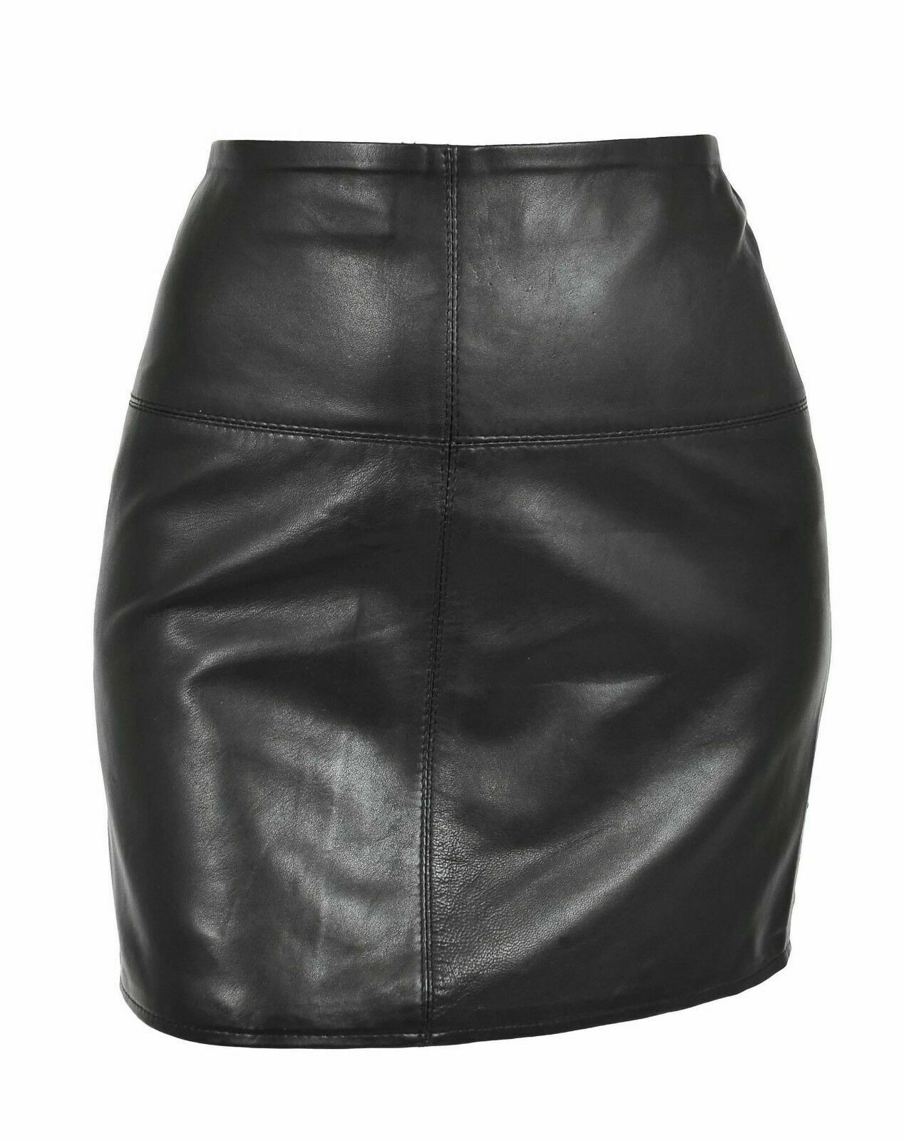 NOORA Womens Real Soft Black Leather Mini Skirt Hot Sexy Club Party Wear WA490