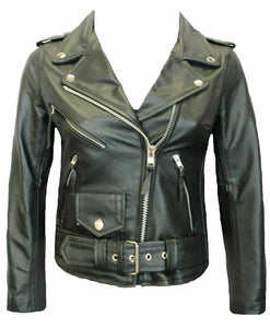 Noora Womens Ladies Real Soft Leather Racing Style Biker Jacket NEW L2