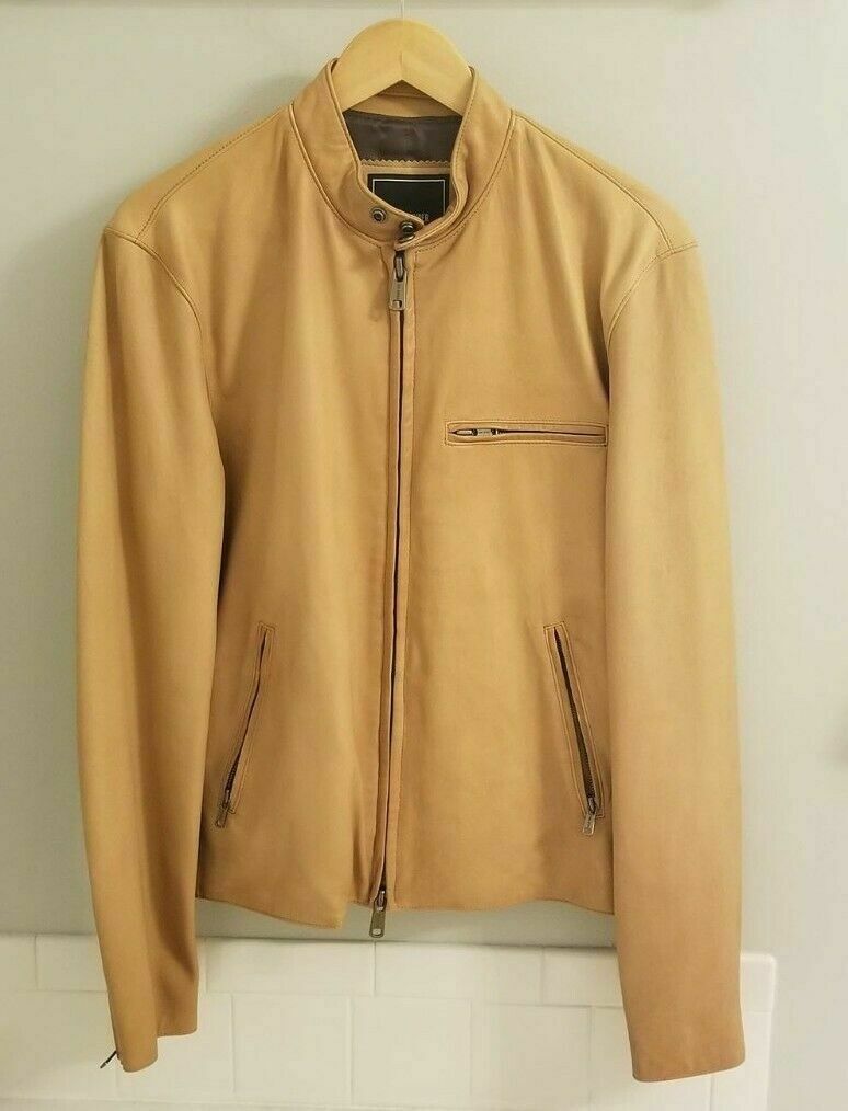 NOORA Toddy Snyderr Replica Men Lamb Skin Leather Moto Biker Rider Racer Jacket BS10